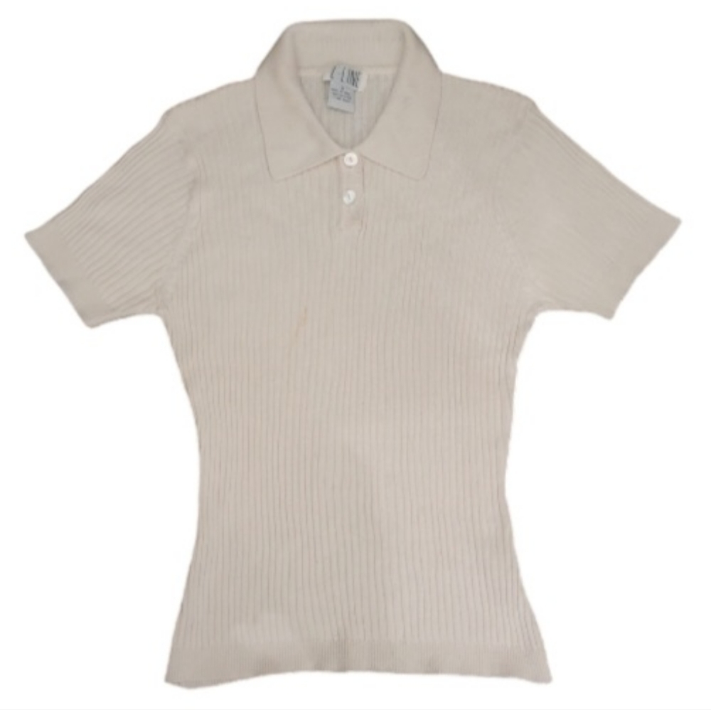 Z-LIne Vintage silk knit shirt with 2  iridescent buttons nwot